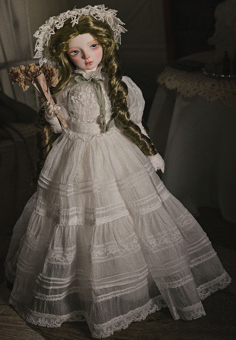 1/4 Full Set BJD Doll Bluesno Dress Hair Face Make Up Eyes Princess Girl Gifts