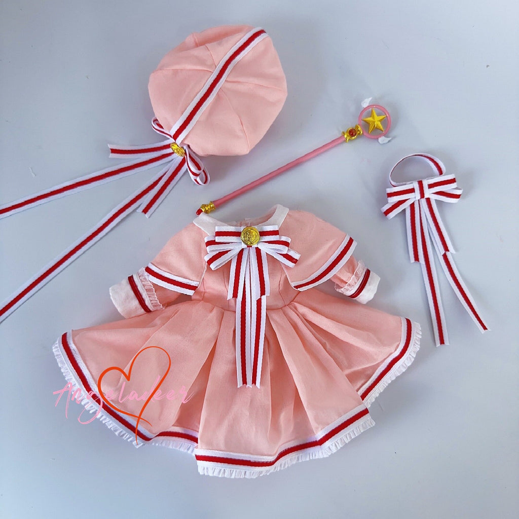 1/4MSD BJD Doll Clothes Magic Girl Battle Dress 6 Pcs Full Set Cosplay Outfit-
