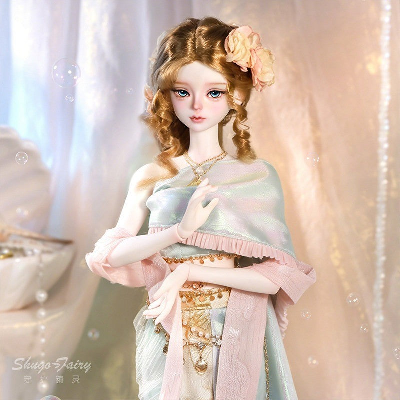 Full Set 1/4 Nude BJD Doll Resin Joint Mermaid Girl Exquisite Face Makeup Toy