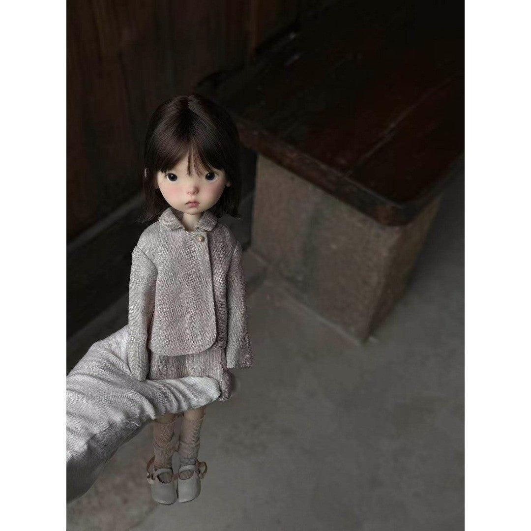 Landoudou Resin 1/6 BJD Doll Jointed Free Eyes Face Makeup Handmade Girl Gifts