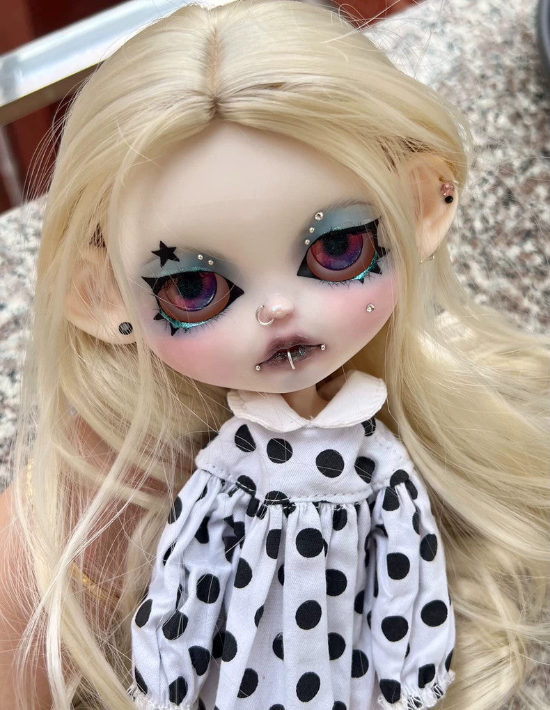 Blythe Doll Custom With Outfits Wigs Punk Girl Handmade 1/6 Doll BJD Female Gift