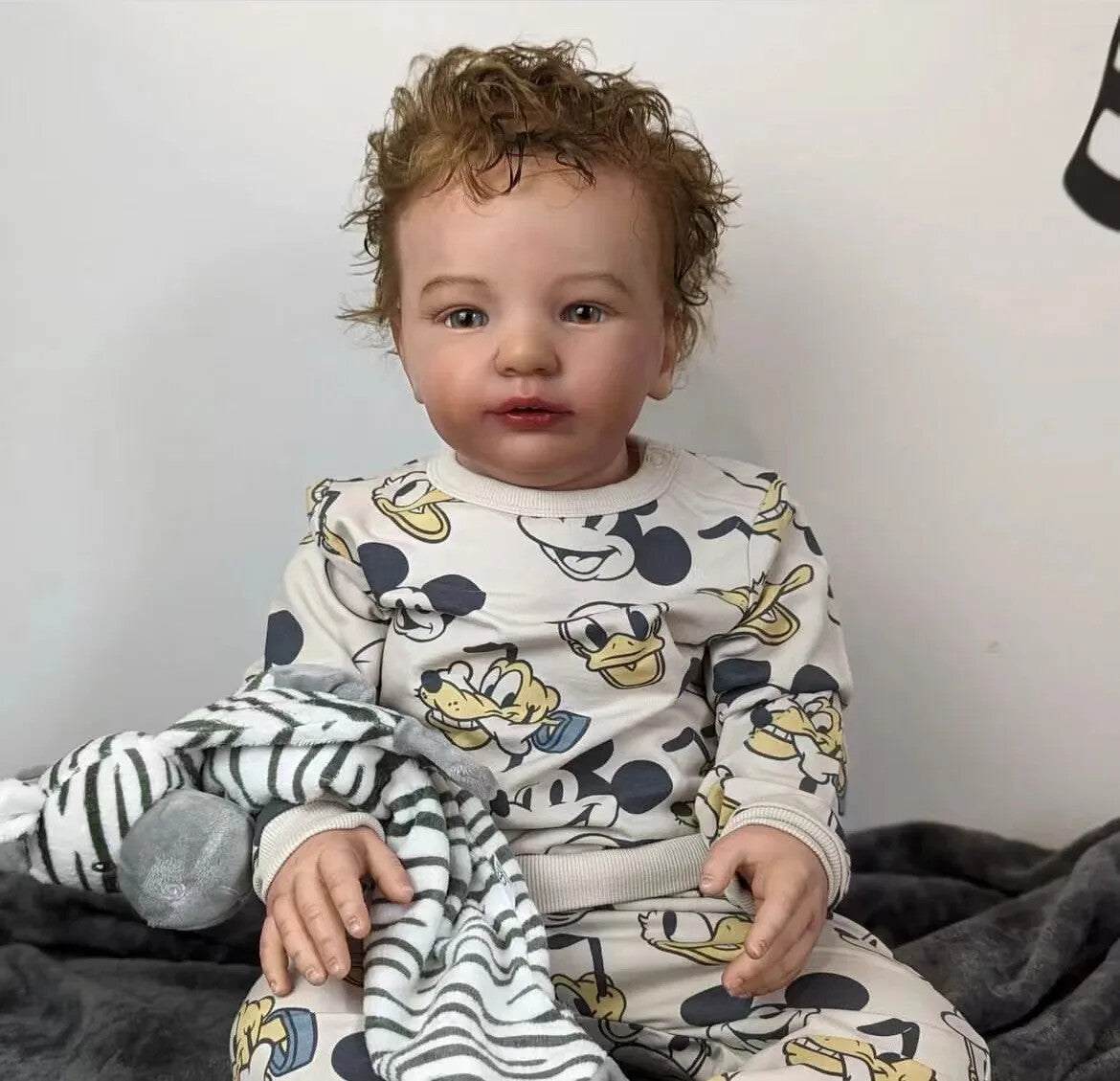 28" Reborn Baby Doll Kit Vito Realistic Toddler Boy Unfinished Hand-Rooted Mohair Toy