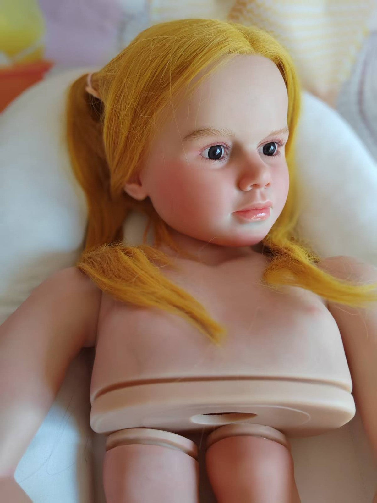 Custom Made Artist Painted 40" Huge Size Reborn Doll Kit Gabriella Painted Toddler Girl Hand-Rooted Hair DIY Toy Gift