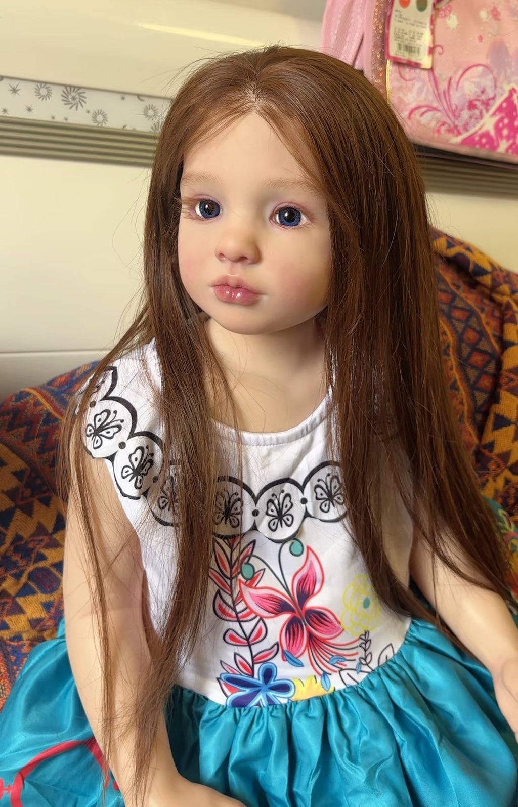 40Inch Painted Reborn Doll Kits Toddler Hand-Rooted Hair DIY Unassembled Kit Toy