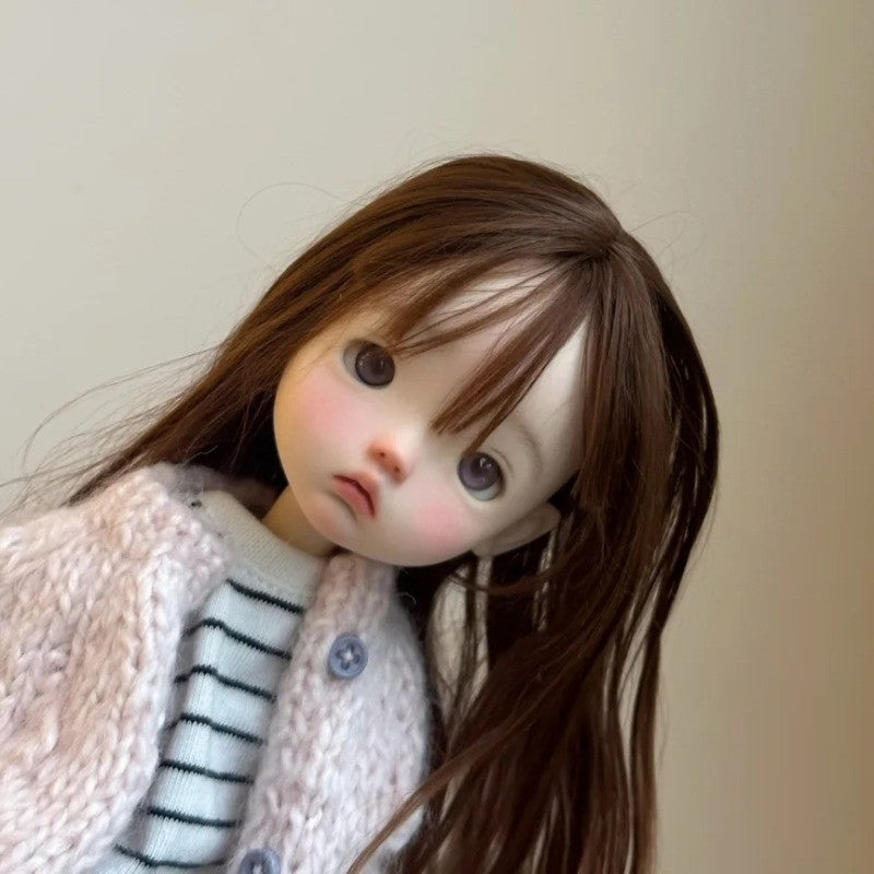 1/6 BJD Doll Lucky Girl Nude joint Resin Body Free Eyes Face Handpainted DIY Toy