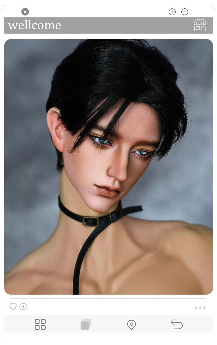 1/3 BJD Doll Opened Eyes Face Makeup Strong Muscle Man Resin Nude Body Gifts