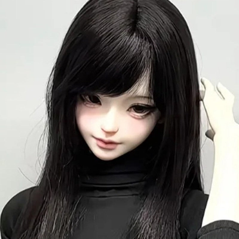 1/3 BJD Doll Resin Ball Jointed Body Face Makeup Long Dress Wig Queen Girl -