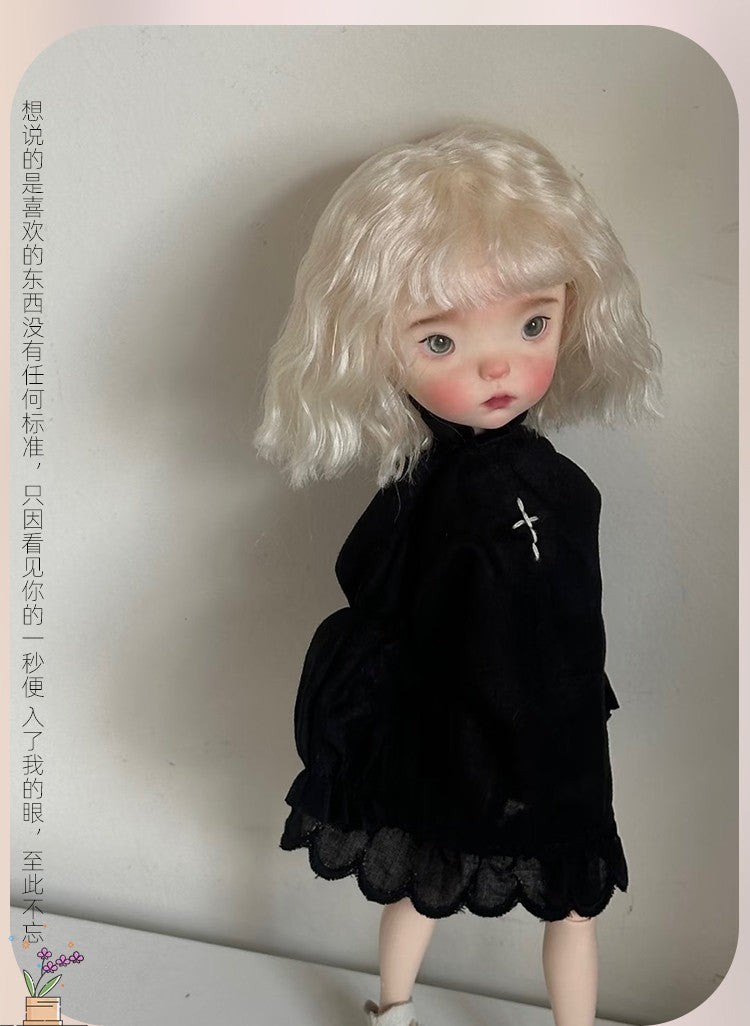 Landoudou Girl Gift Handmade 1/6 BJD Doll Resin Joint Bare Doll Eyes Face Makeup-