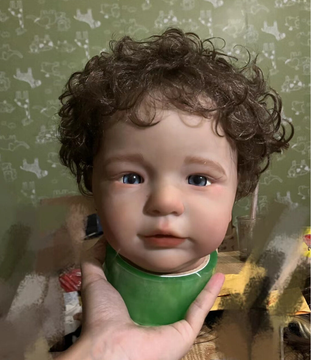 28" Reborn Baby Doll Kit Vito Realistic Toddler Boy Unfinished Hand-Rooted Mohair Toy