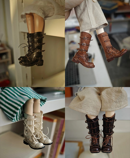 1/6 Blythe BJD Doll Retro Buckle Boots Doll Shoes ob24 ob22 Doll Accessories Toy