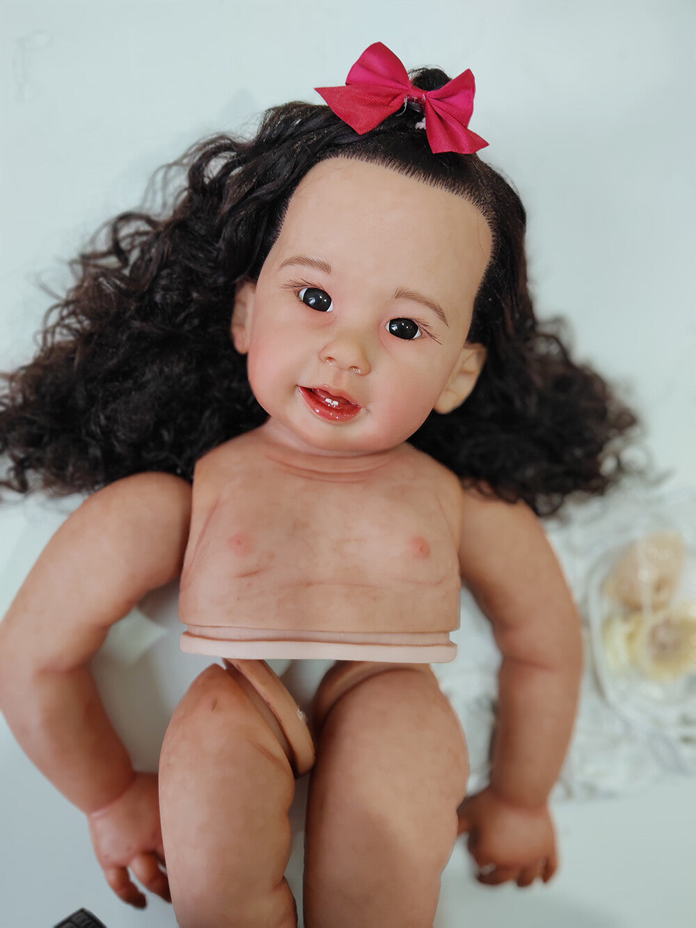 Custom Made Artist Genesis Painted Reborn Doll Kit 28in Unassembled Baby Rooted Hair Toddler Girl XMAS Toy-