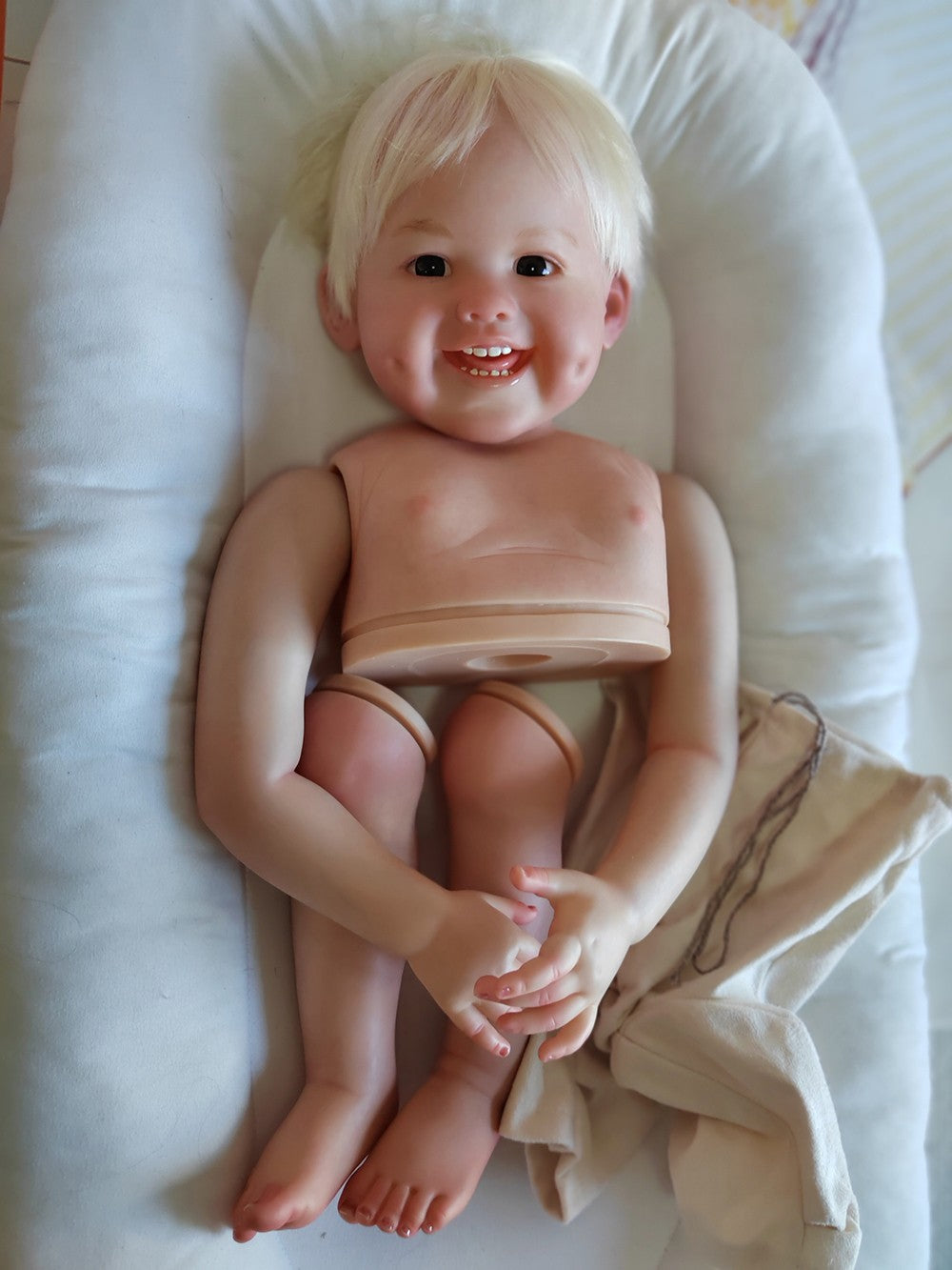 Custom Made Artist Genesis Painted 30“ Painted Reborn Baby Doll Kit Hand-Rooted Hair Toddler Boy Girl DIY Xmas Gift-