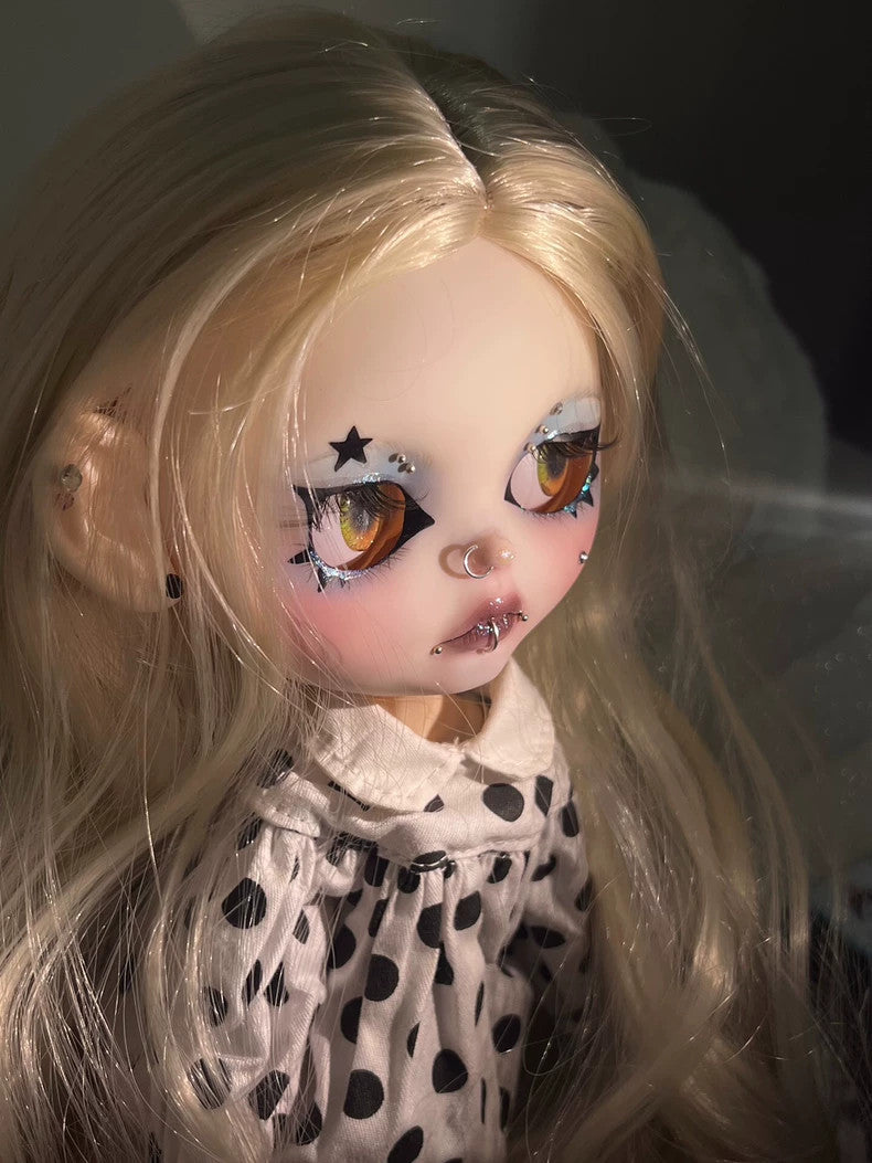 Blythe Doll Custom With Outfits Wigs Punk Girl Handmade 1/6 Doll BJD Female Gift