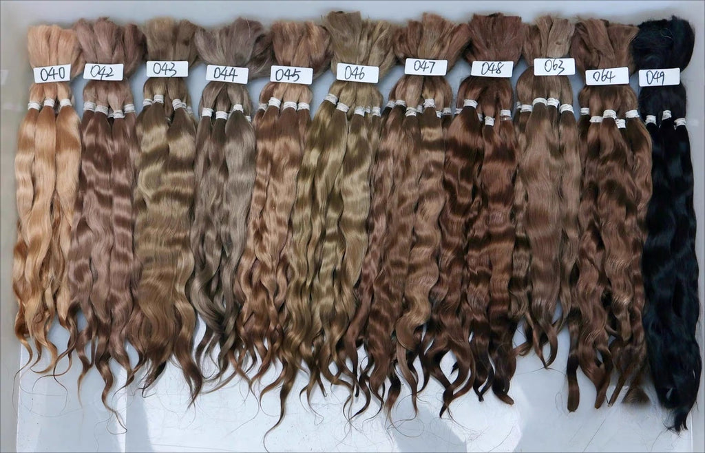 1/6 Blythe Wig Soft Mohair BJD Doll SD Hair Long Wavy Curly Wig Handmade DIY Toy