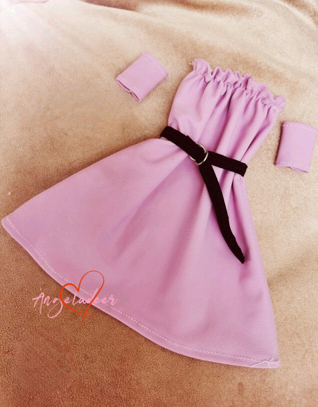 1/3SD SD16 BJD Outfit Doll Clothes Purple Dress + Belt #1 #2-