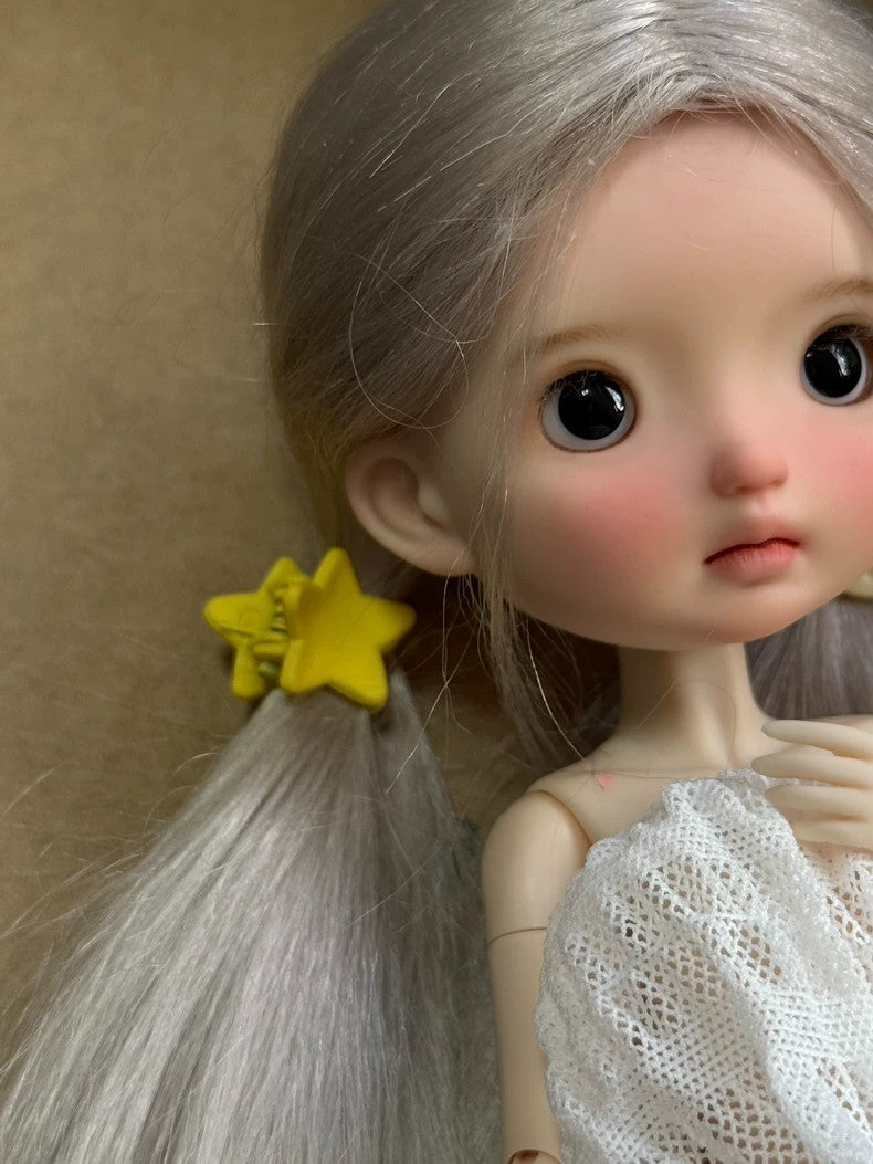 1/6 Landoudou Handmade Wig BJD Doll Soft Mohair Long Straight Hair Girl DIY Gift-