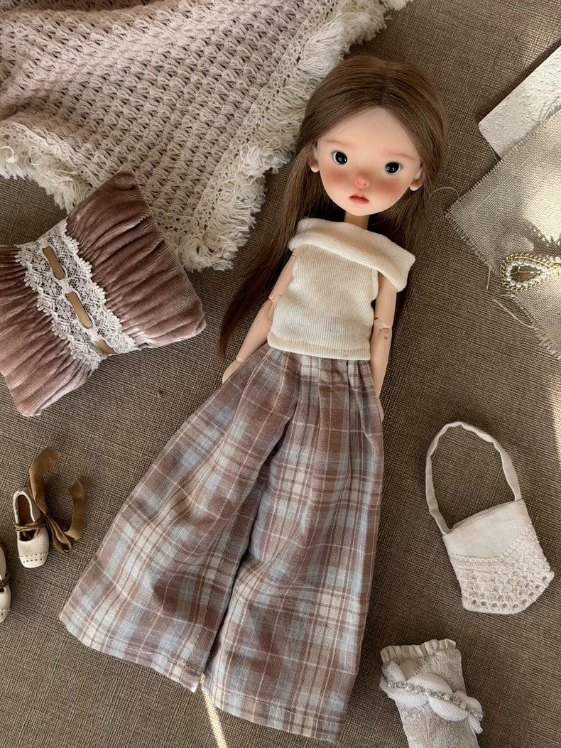 Full Set BJD Doll 1/6 Face Makeup Wig Clothes Shoes Landoudou Girl Handmade Gift