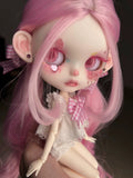 Handmade Blythe Doll Custom With Outfits Pink Wig 1/6 BJD Dolls Girls Kids Gifts