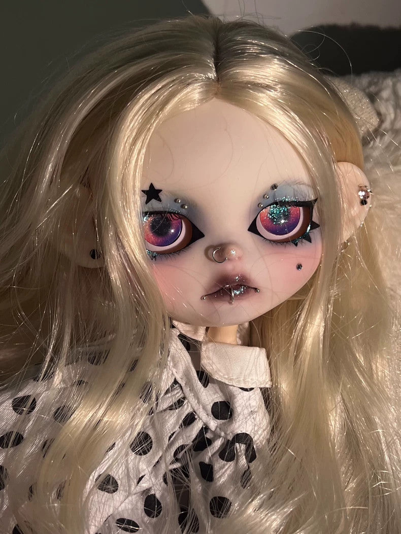 Blythe Doll Custom With Outfits Wigs Punk Girl Handmade 1/6 Doll BJD Female Gift