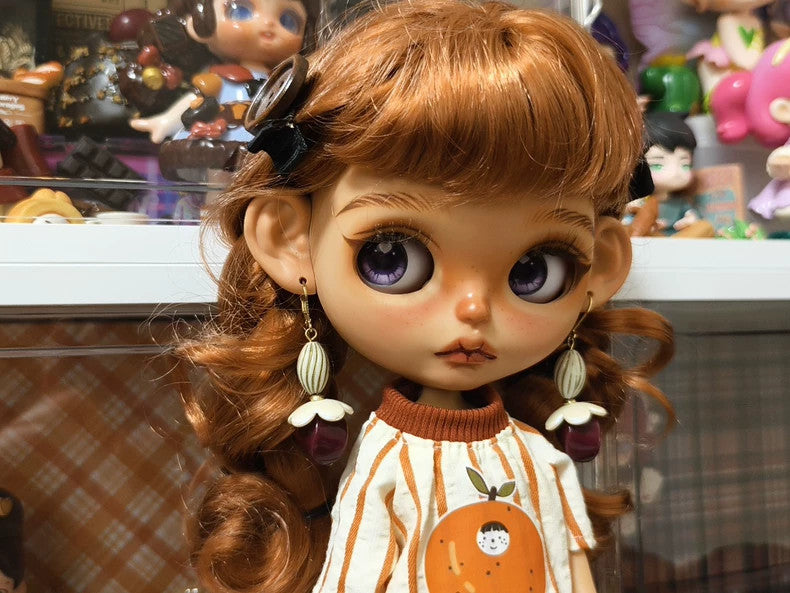 Handmade Custom Blythe Doll w/ Clothes Wig Eyes 1/6 BJD Dolls Tan Skin Girl Gift
