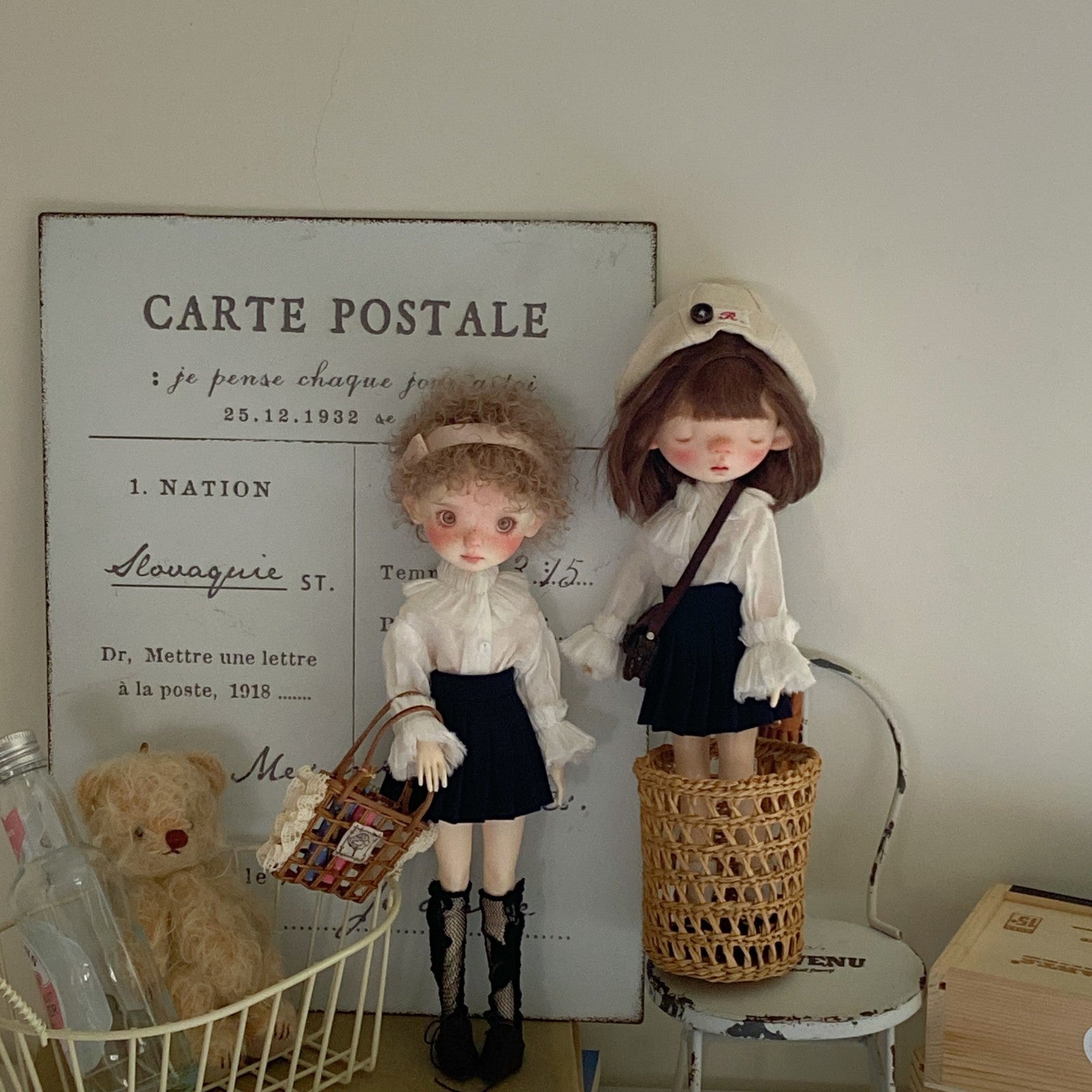 1/6 BJD doll ob22 ob24 For Blythe Doll Long Sleeve Shirt Skirt Stockings Clothes
