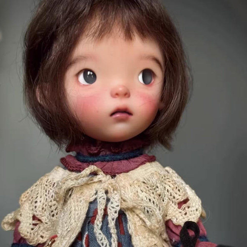 1/6 BJD Doll Resin Joint Bare Doll Landoudou Adorable Girl with Face Makeup Gift