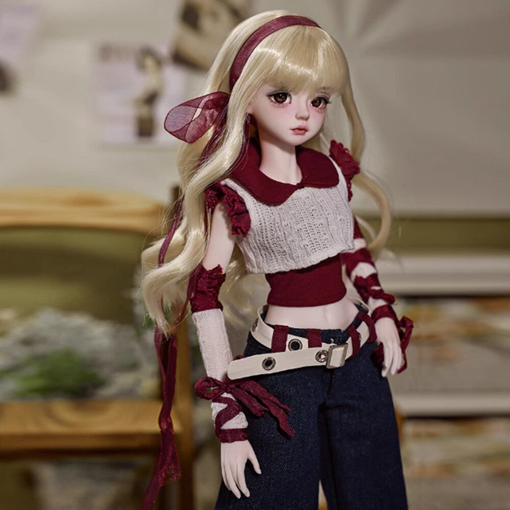 1/4 BJD Doll Ball Joint Doll Contrasting Vintage Girl Bare Doll Handmade Gifts