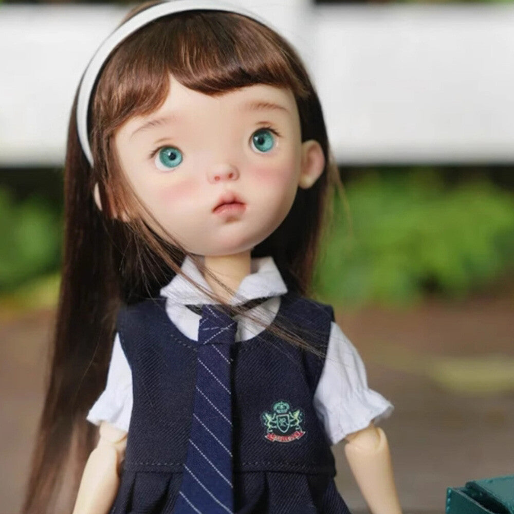 Handmade 1/6 BJD SD Resin Joints Adorable Girl Bare Doll Eyes Face Makeup Gift
