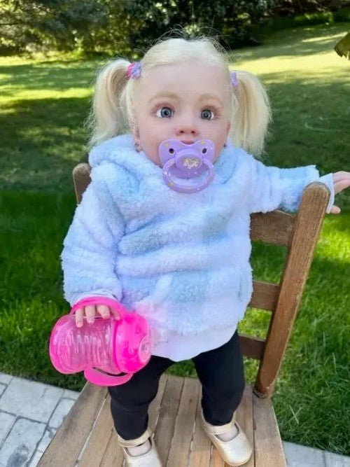 Artist Custom Made Reborn Baby Pippa Standing Girl 26in Girl  Toddler Hand-Rooted Hair Toys Gift-