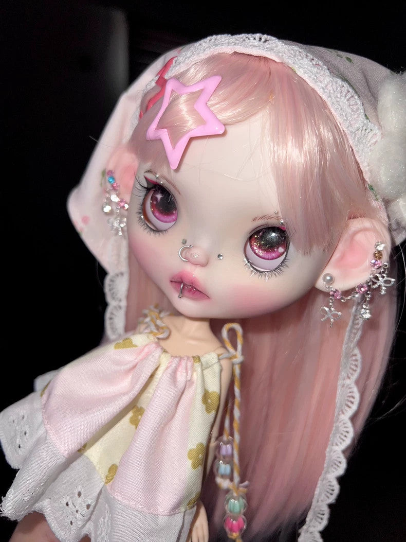 Custom Handmade 1/6 Blythe Doll With Clothes + Wig YMY24 Doll BJD Punk Girl Toys