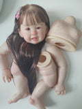 Custom Made Artist Genesis Painted 28" Girl Already Painted Reborn Doll Teegan  Kit Unassembled Toddler Rooted Hair DIY Toy