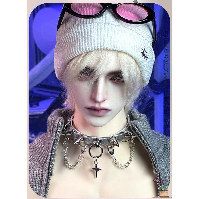 1/3 BJD Doll Nude Body Strong Grey Man Face Makeup Eyes Resin Male Jointed Gifts