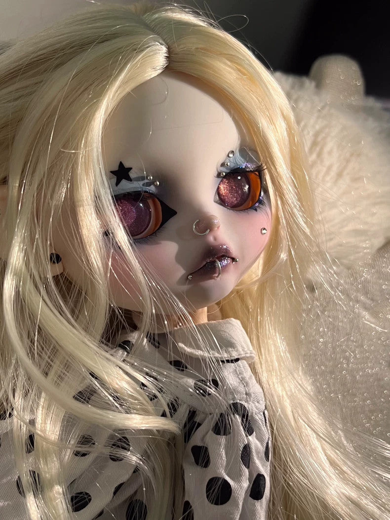 Blythe Doll Custom With Outfits Wigs Punk Girl Handmade 1/6 Doll BJD Female Gift