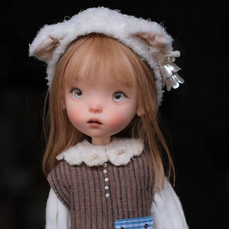 Landoudou 1/6 BJD Doll Girl Resin Jointed Body Head+ Eyes + Face Handpainted Toy