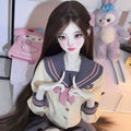 Hand-Drawn Face Makeup Eyes 1/3 Full set resin Bare Body BJD Doll Girl DIY Toy-