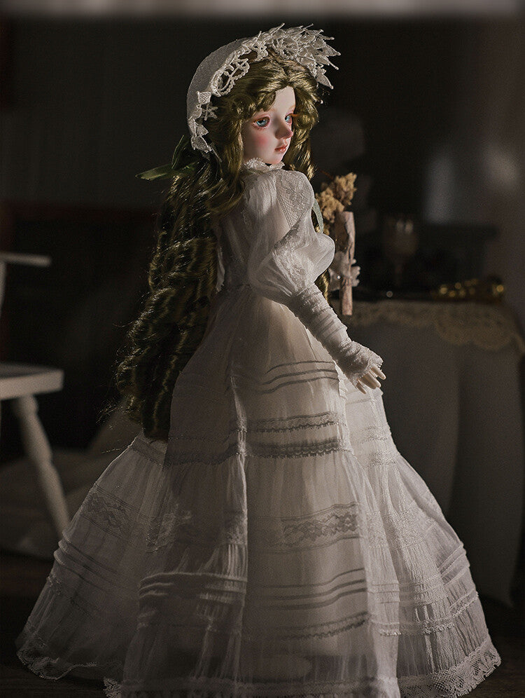 1/4 Full Set BJD Doll Bluesno Dress Hair Face Make Up Eyes Princess Girl Gifts