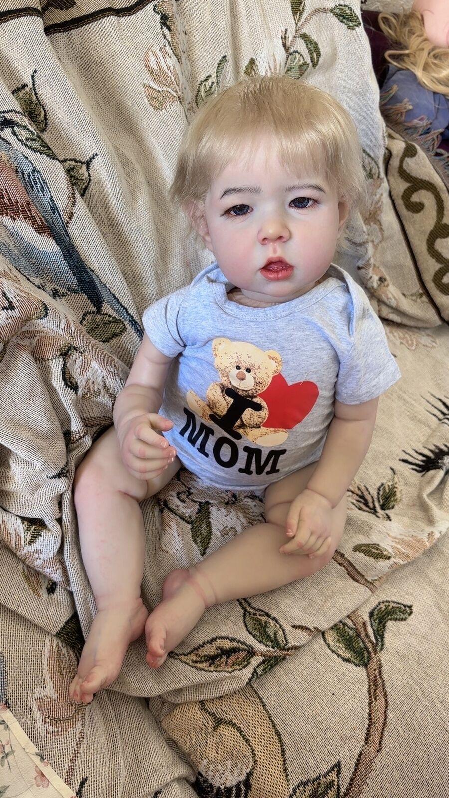 Custom Made 28" Liam Realistic Reborn Baby Doll Liam Hand-Rooted Mohair Toddler Boy Art Toys Gift