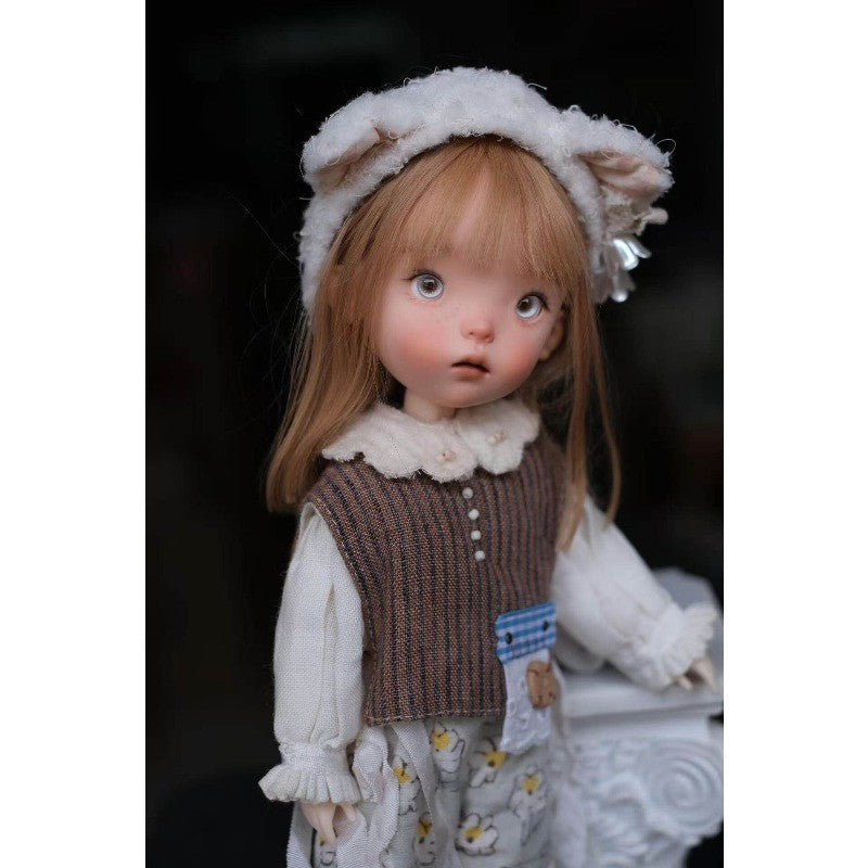 Landoudou 1/6 BJD Doll Girl Resin Jointed Body Head+ Eyes + Face Handpainted Toy