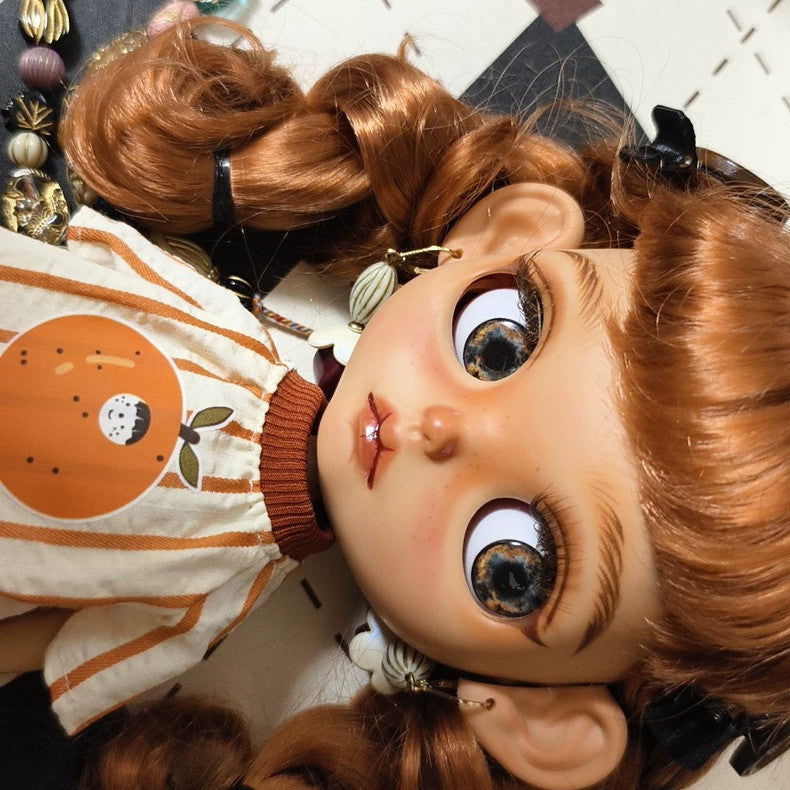 Handmade Custom Blythe Doll w/ Clothes Wig Eyes 1/6 BJD Dolls Tan Skin Girl Gift