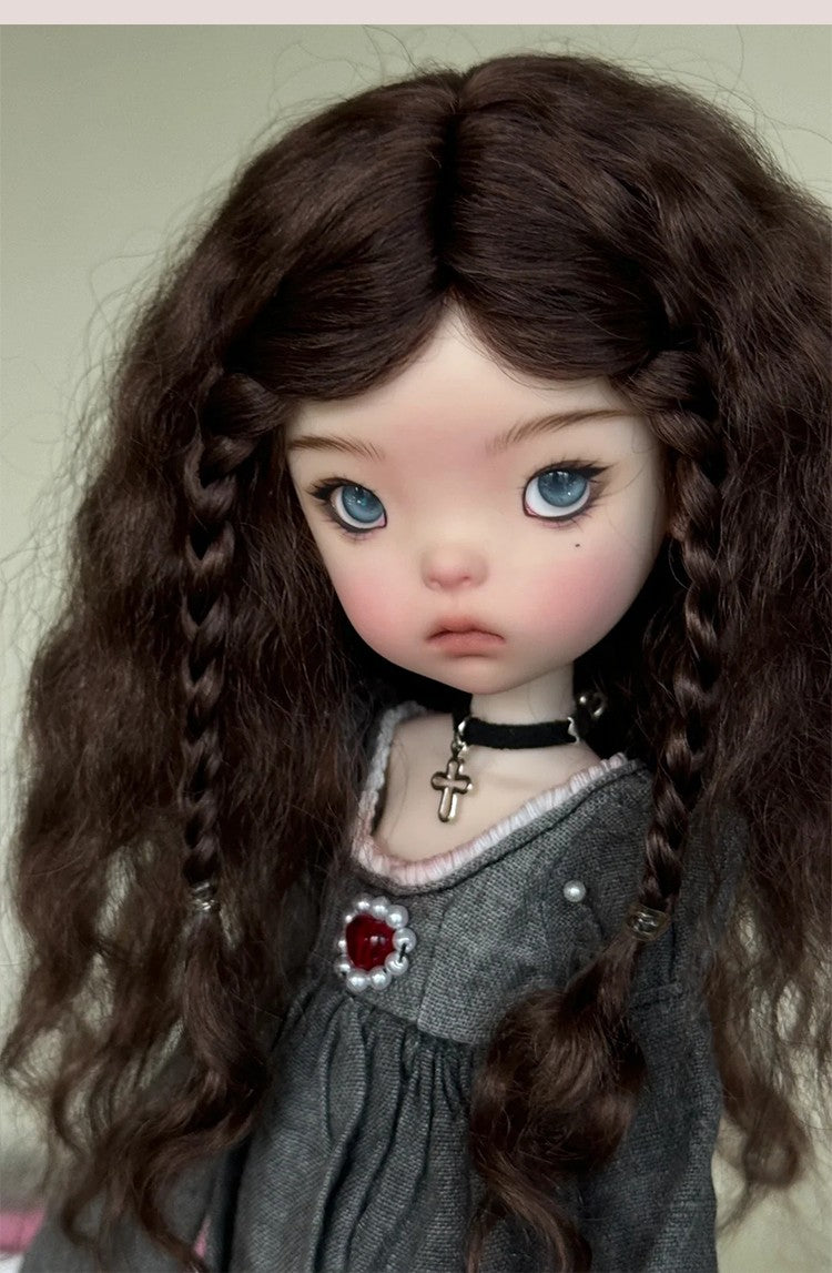 Landoudou 1/6 BJD Doll Resin Joint Bare Doll Eyes Face Makeup Handmade Girl Gift-
