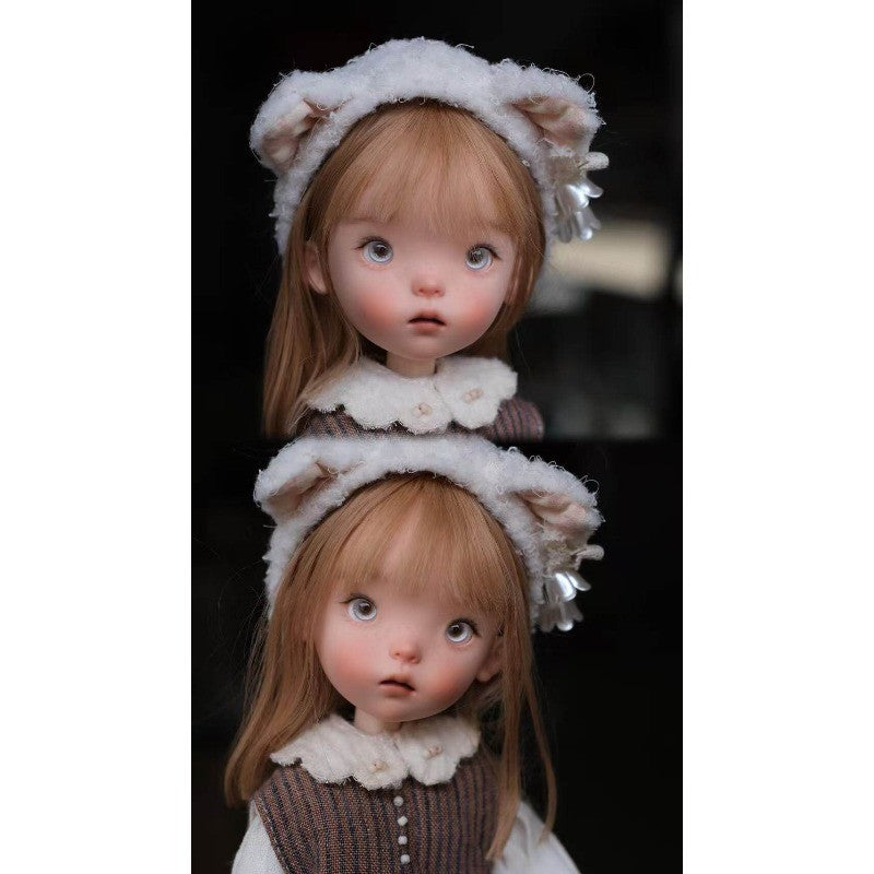 Landoudou 1/6 BJD Doll Girl Resin Jointed Body Head+ Eyes + Face Handpainted Toy