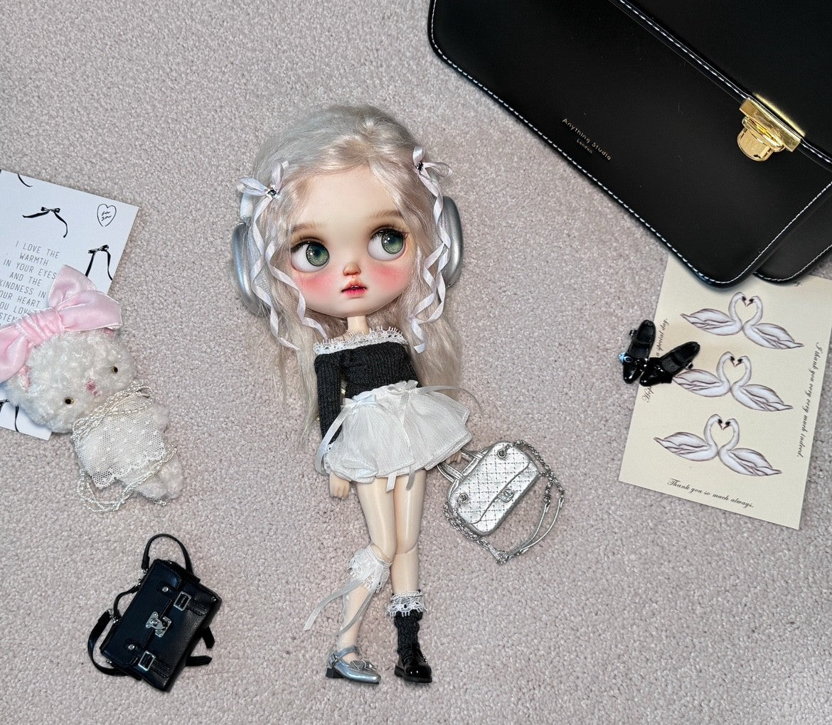 1/6 BJD Clothes Off Shoulder Top Dress Skirt For Blythe Dolls BJD doll ob22 ob24