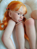 Custom Made Artist Genesis Painted 40" Artist Painted Reborn Doll Kit Aloenka  Girl Toddler Hand-Rooted Orange Hair Toy Gift-