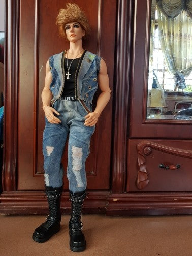 1/3 Bjd Doll Big Male Boy Dolls Man Free Eyes with Face Make Up Tan Skin Gift