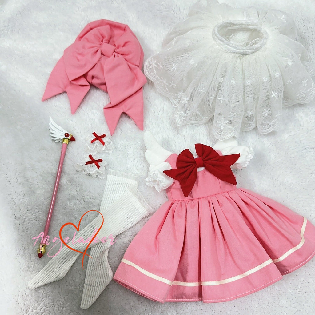 1/4MSD BJD Doll Clothes Magic Girl Battle Dress 6 Pcs Full Set Cosplay Outfit #2-