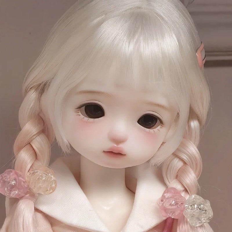 1/6 BJD Doll Jointed Face Makeup Eyes Resin Cute Girl Bare Doll Handmade DIY Toy