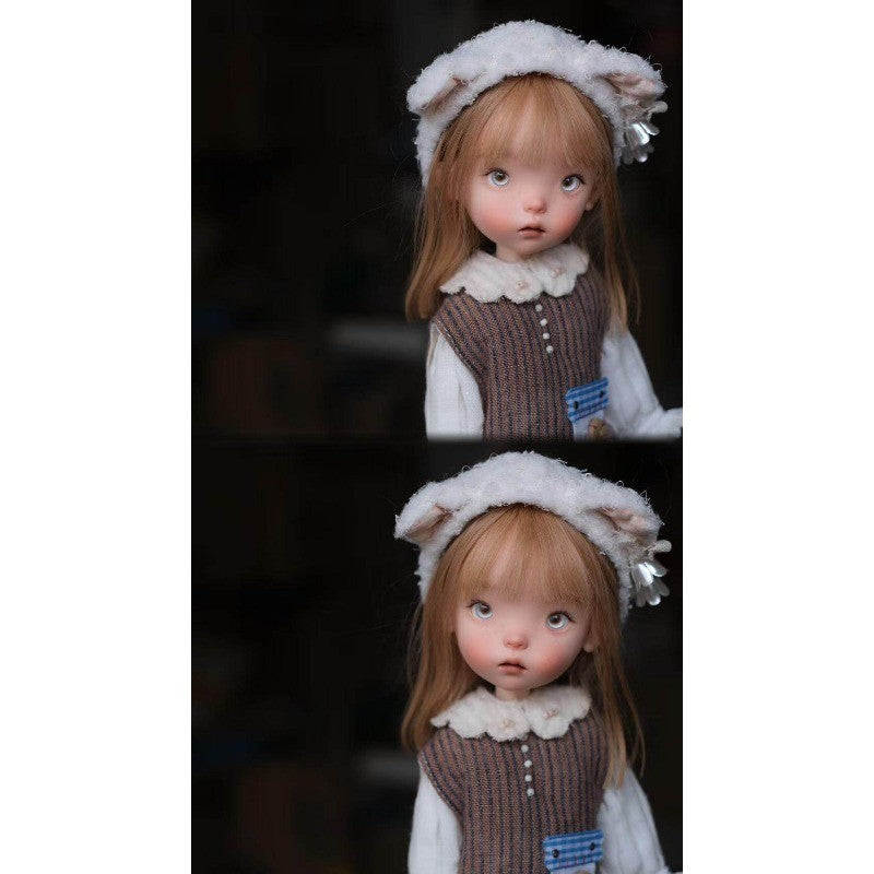 Landoudou 1/6 BJD Doll Girl Resin Jointed Body Head+ Eyes + Face Handpainted Toy