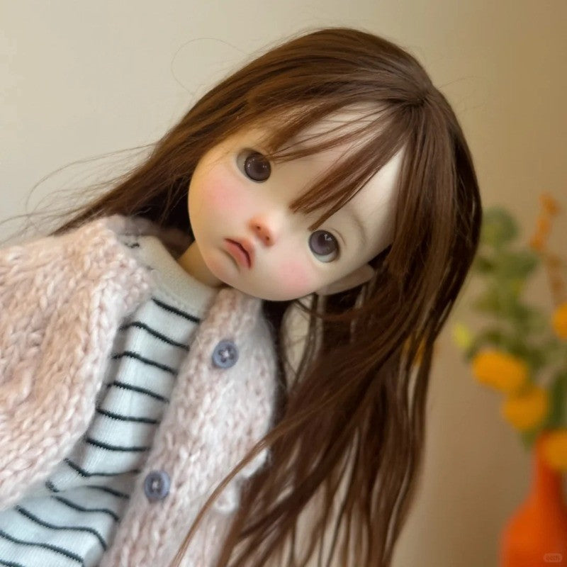 1/6 BJD Doll Lucky Girl Nude joint Resin Body Free Eyes Face Handpainted DIY Toy