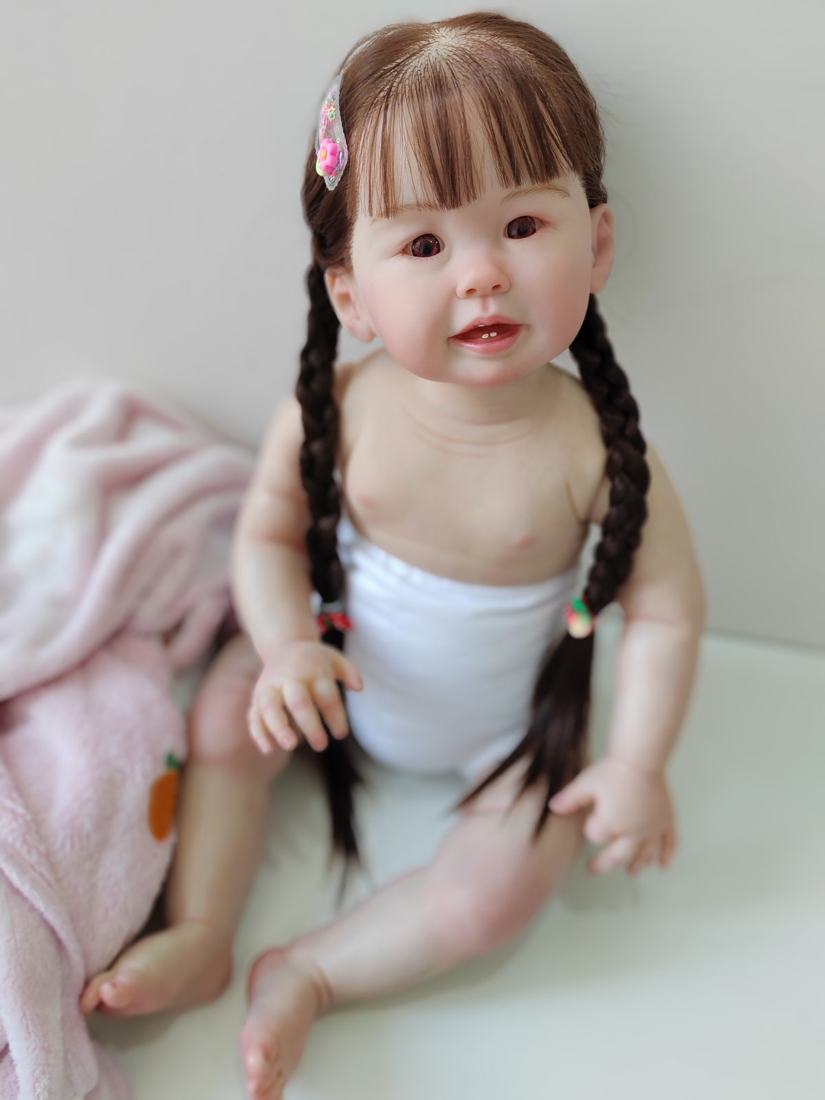 Custom Made Artist Genesis Painted 28" Girl Already Painted Reborn Doll Teegan  Kit Unassembled Toddler Rooted Hair DIY Toy