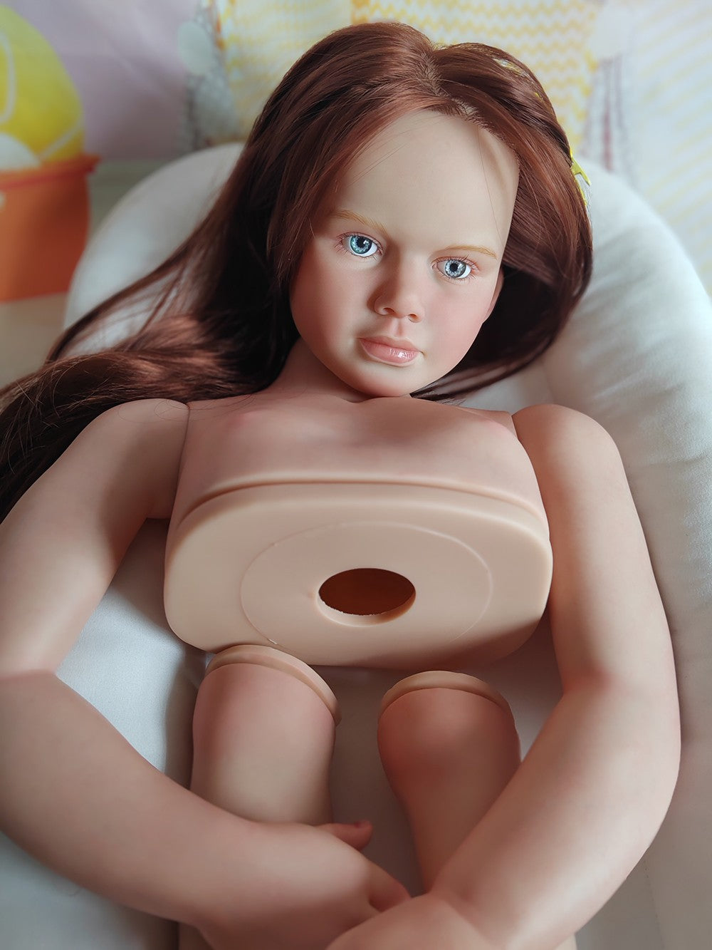 Custom Made 43in Artist Genesis Painted Reborn Doll Kit Toddler Girl Hand-Rooted Hair with Cloth Body Gift